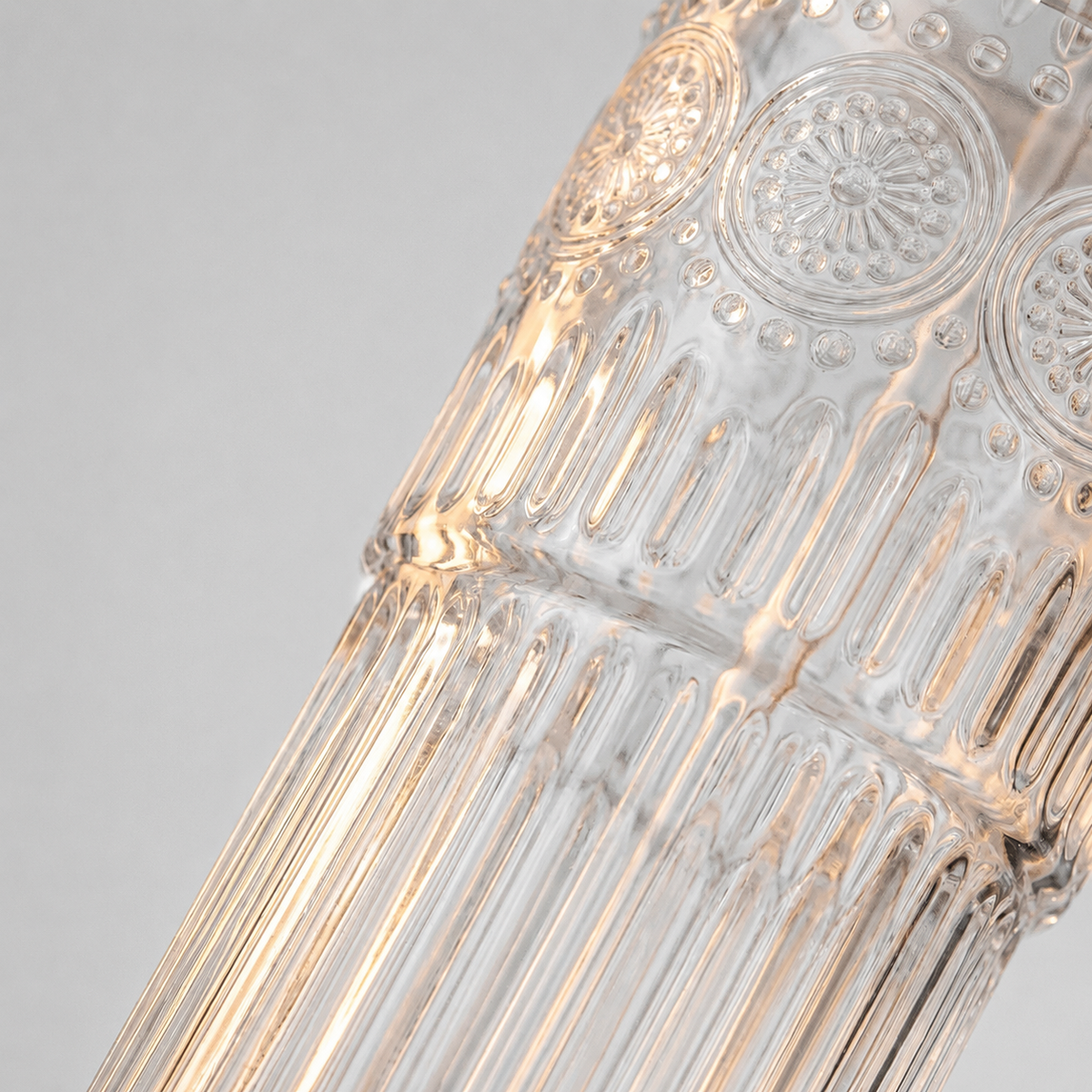 Embossed Glass Tumbler with Straw, 24 oz - view 7