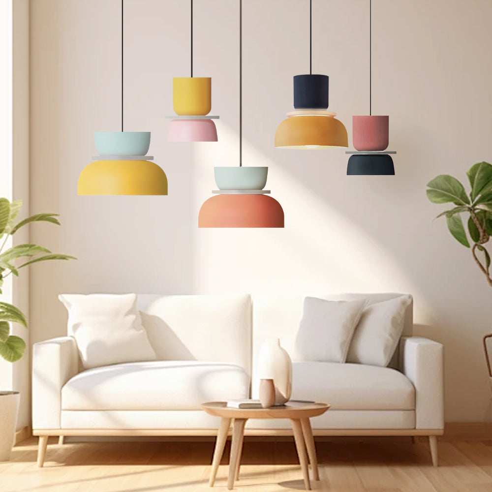 Nordic Colour-Block Pendant Light - view 3