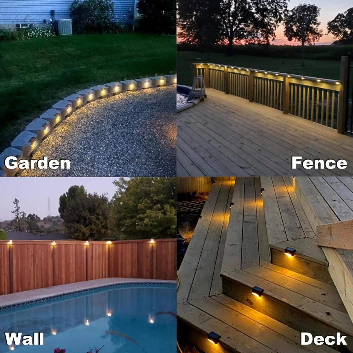 Solar Motion Sensor Outdoor Lights, Set of 4 - view 8