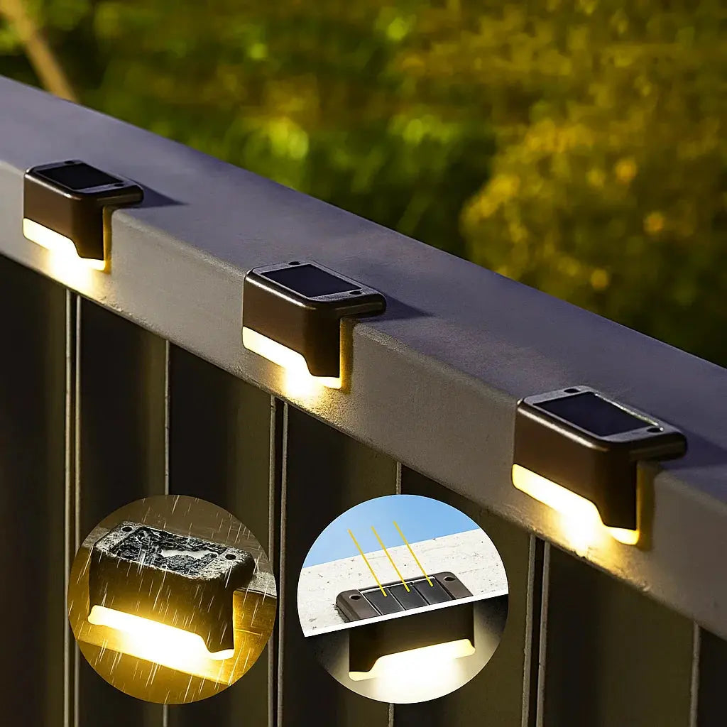 Solar Motion Sensor Outdoor Lights, Set of 4 - view 3
