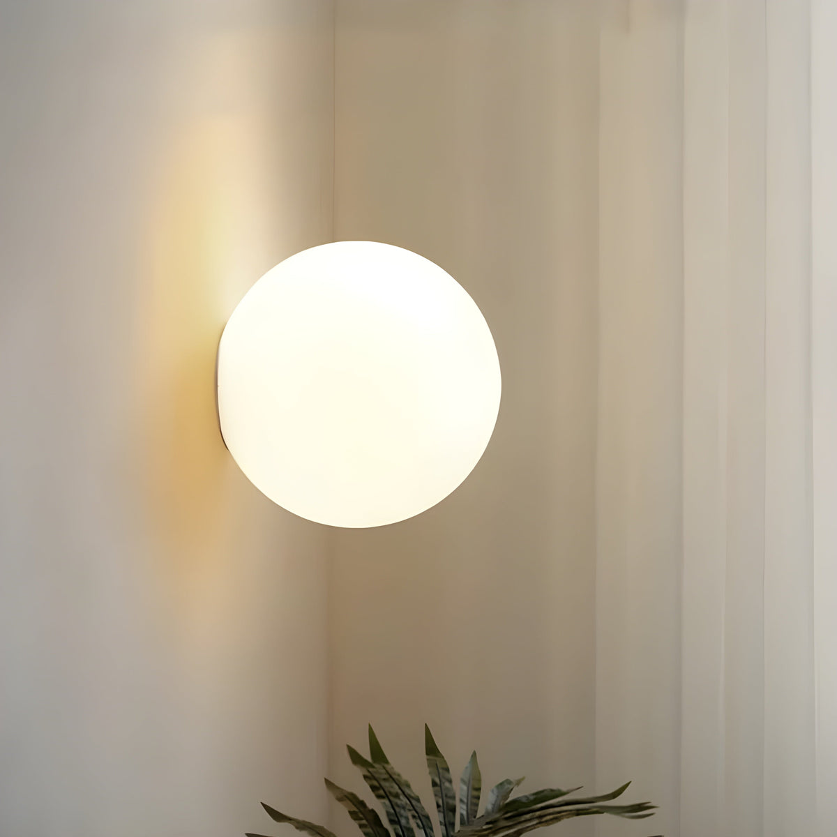 Frosted Glass Globe Wall Light - view 9