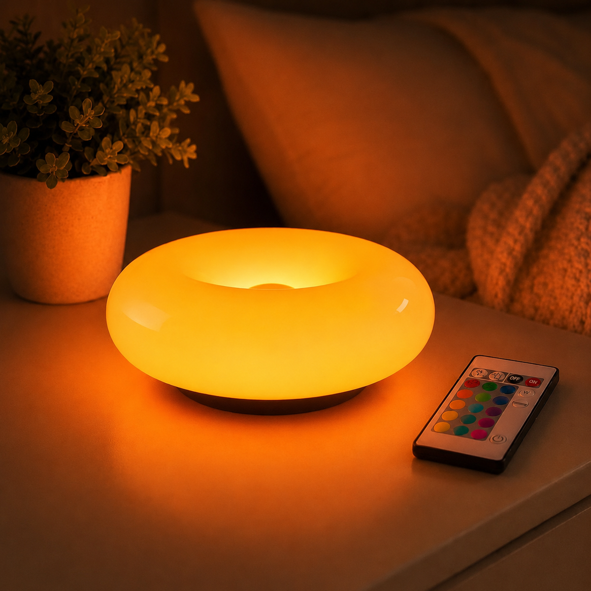 Donut LED Mood Lamp with Remote - view 3