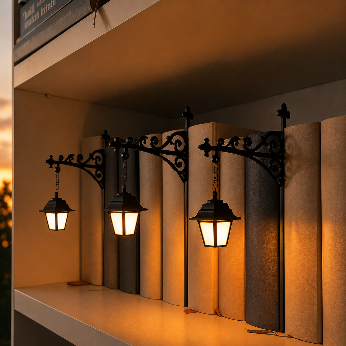 Bookshelf Bracket Lantern Night Light - view 5
