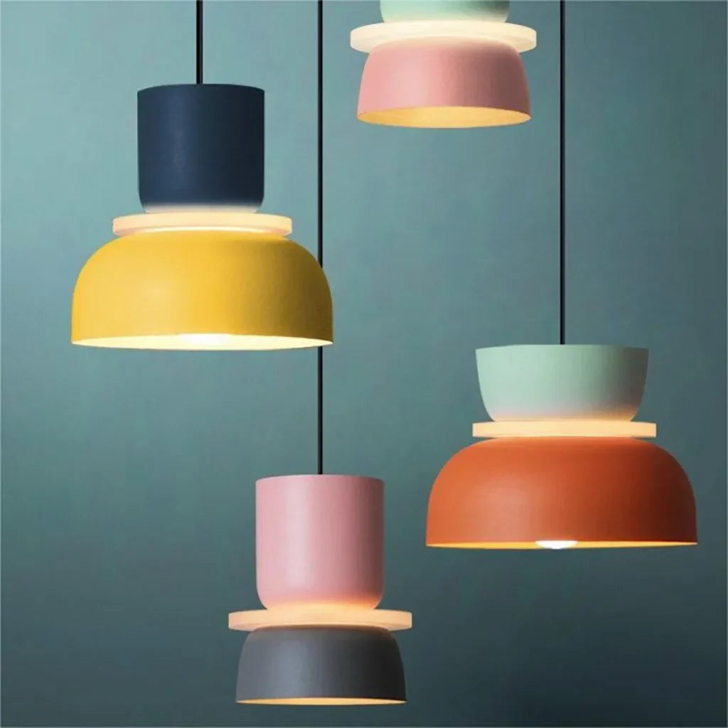 Nordic Colour-Block Pendant Light - view 8