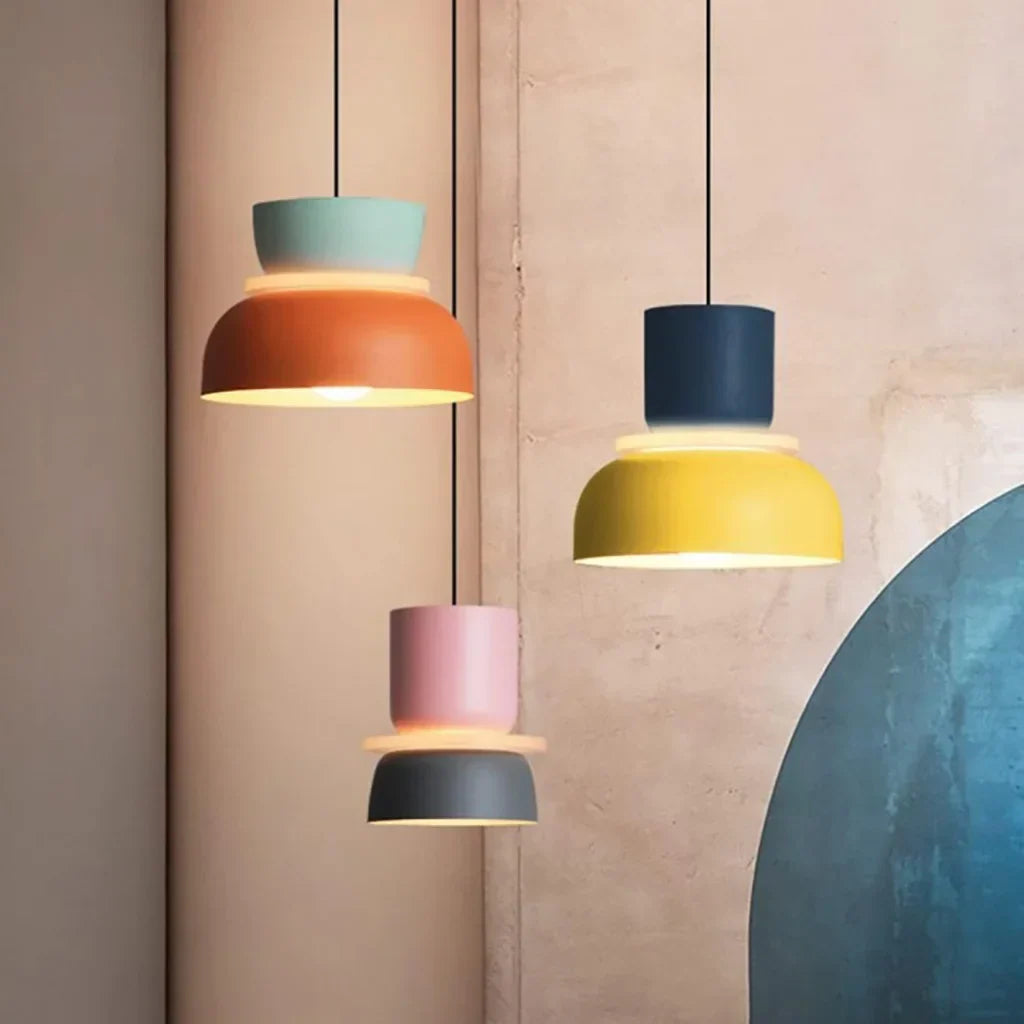 Nordic Colour-Block Pendant Light - view 9