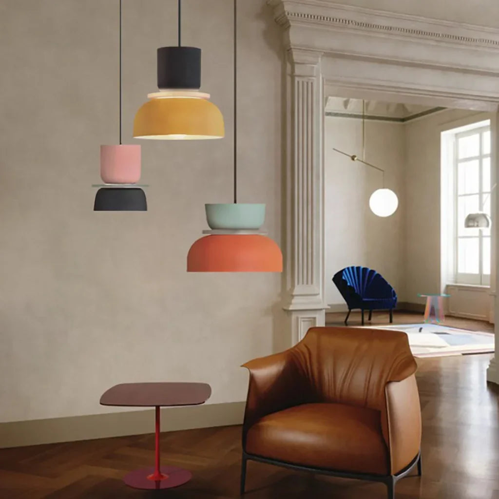 Nordic Colour-Block Pendant Light - view 11