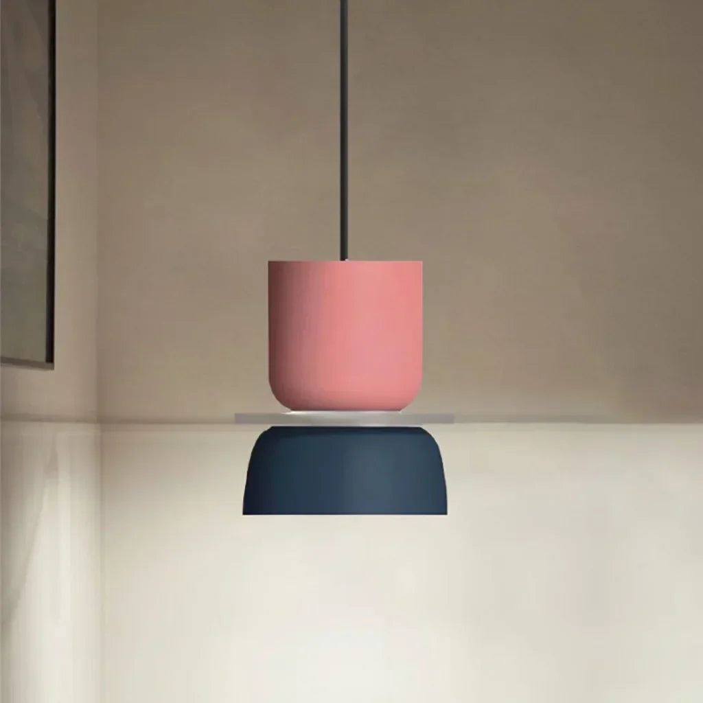 Nordic Colour-Block Pendant Light