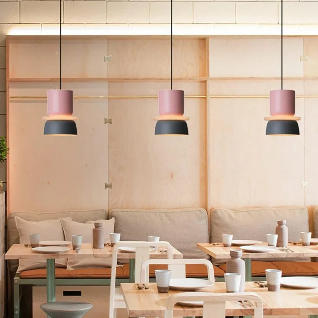Nordic Colour-Block Pendant Light