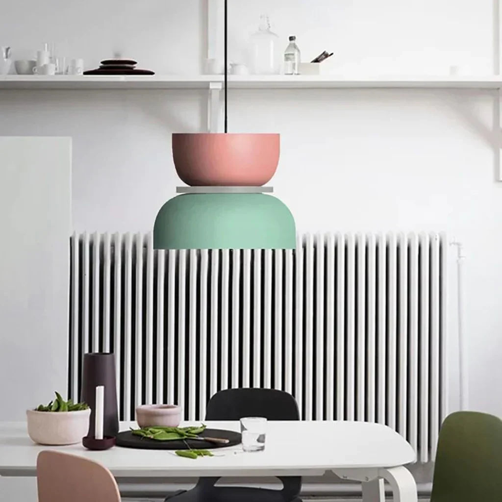 Nordic Colour-Block Pendant Light