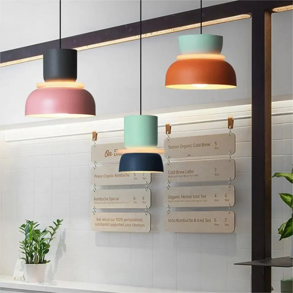 Nordic Colour-Block Pendant Light - view 17