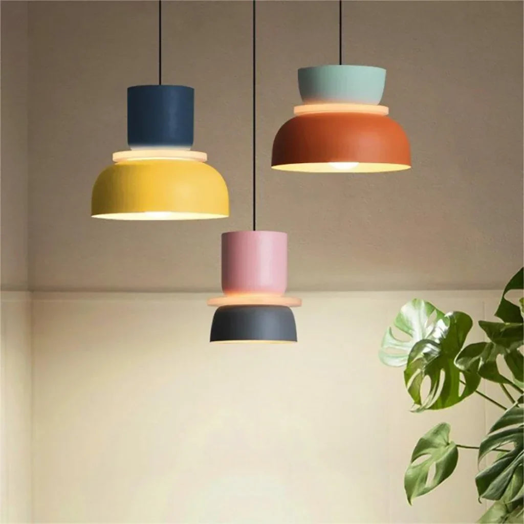 Nordic Colour-Block Pendant Light - view 6