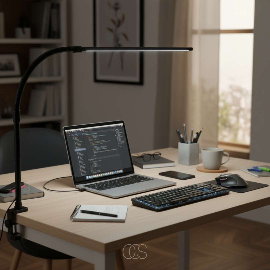 Dimmable LED Gooseneck Clamp Desk Lamp - view 7