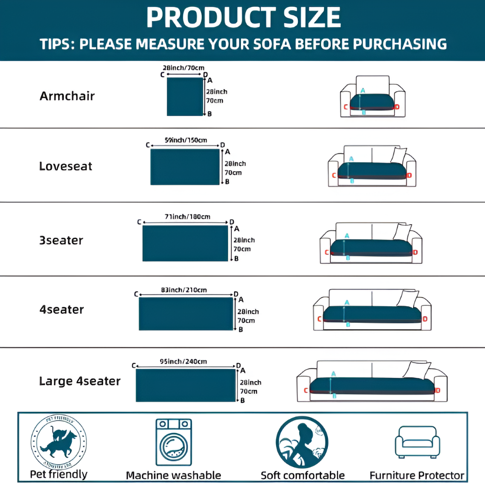 Non-Slip Pet Sofa Protector Cover