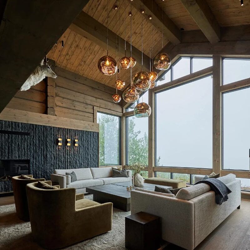 Lava Mirror Ball Pendant Light