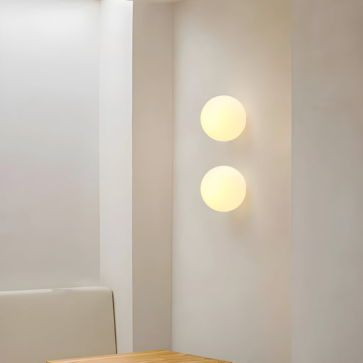 Frosted Glass Globe Wall Light - view 3