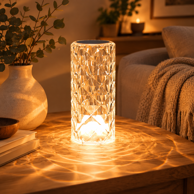 Acrylic Crystal Table Lamp with Remote