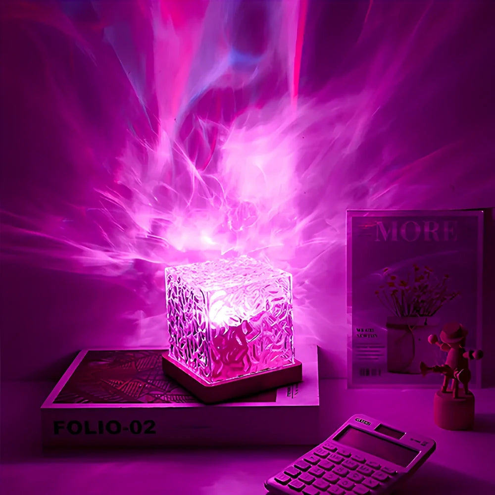 Acrylic northern lights cube lamp - view 4