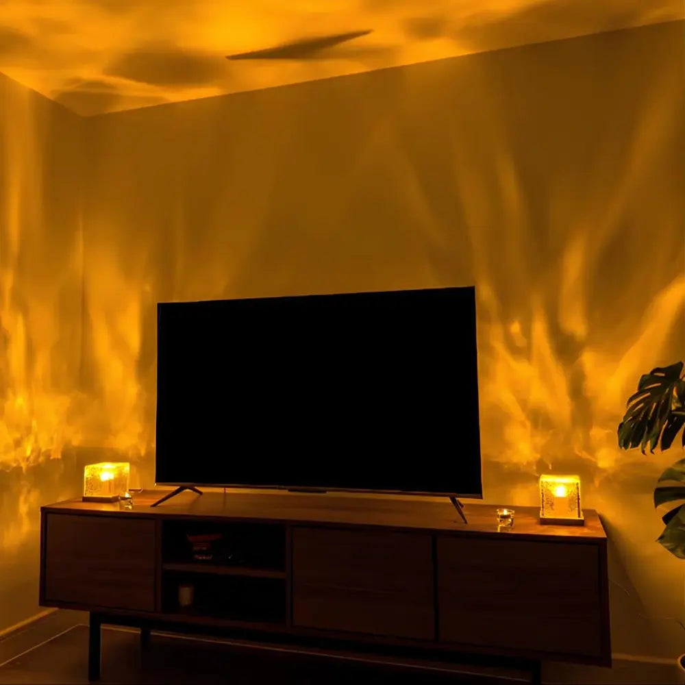 Acrylic northern lights cube lamp - view 5