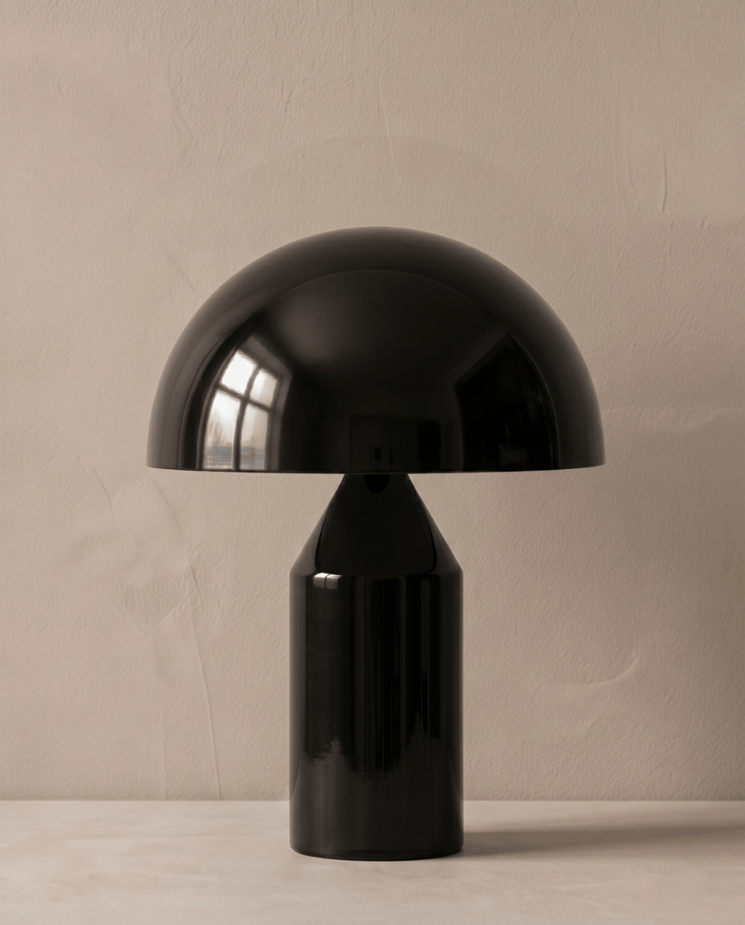 Black aluminum mushroom table lamp - view 6