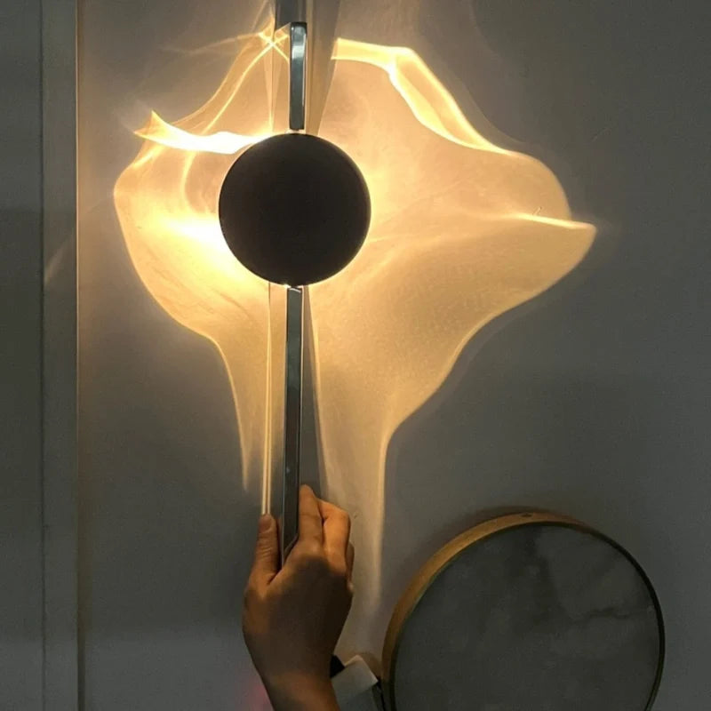 Aluminum Water Ripple Wall Sconce, Rotatable - view 13