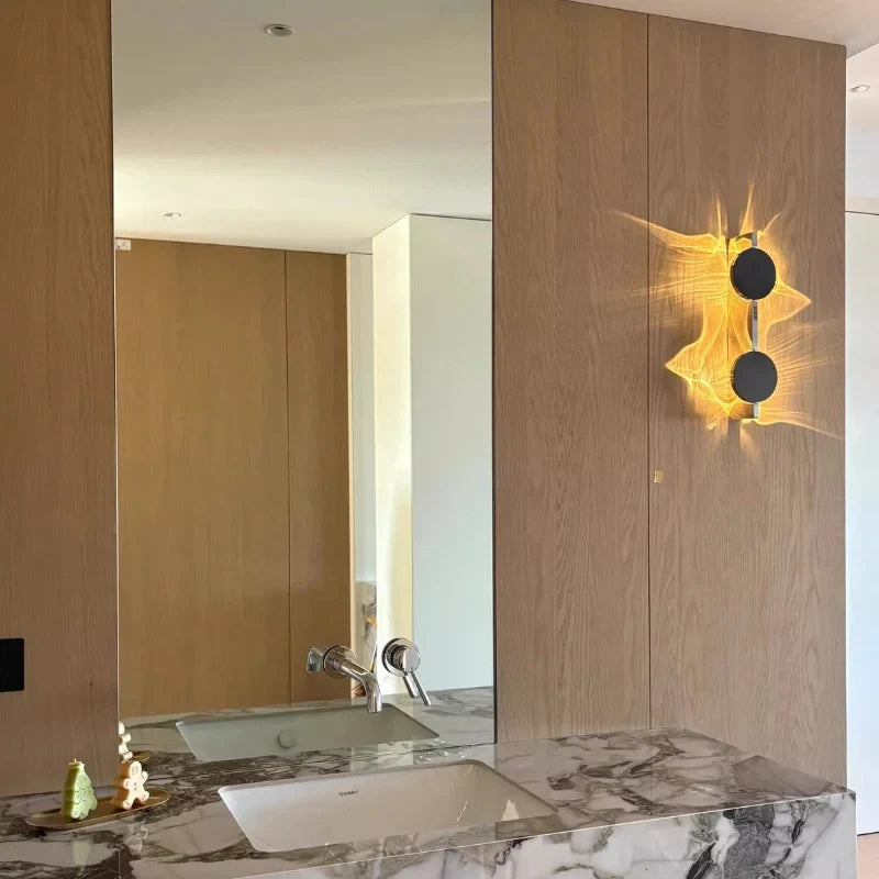 Aluminum Water Ripple Wall Sconce, Rotatable - view 15