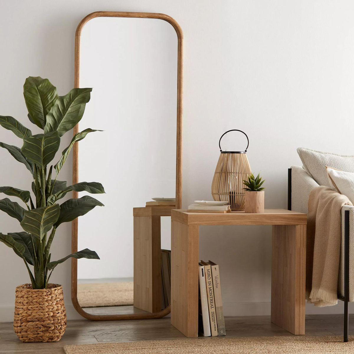 Artificial Ficus Tree in Rattan Pot - view 4