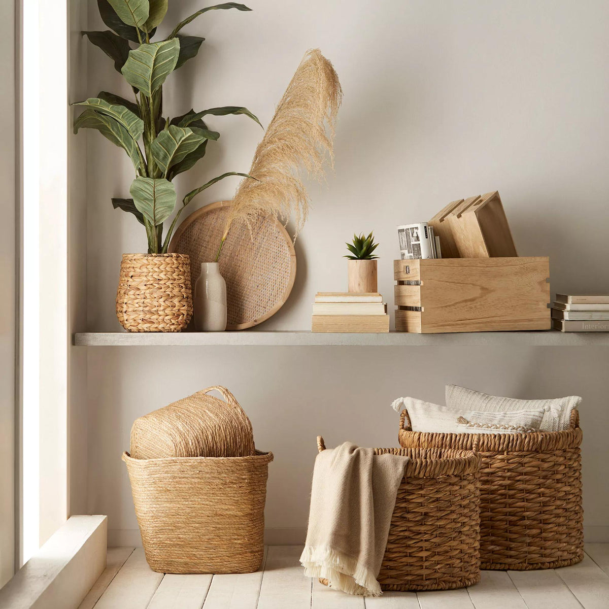 Artificial Ficus Tree in Rattan Pot - view 5