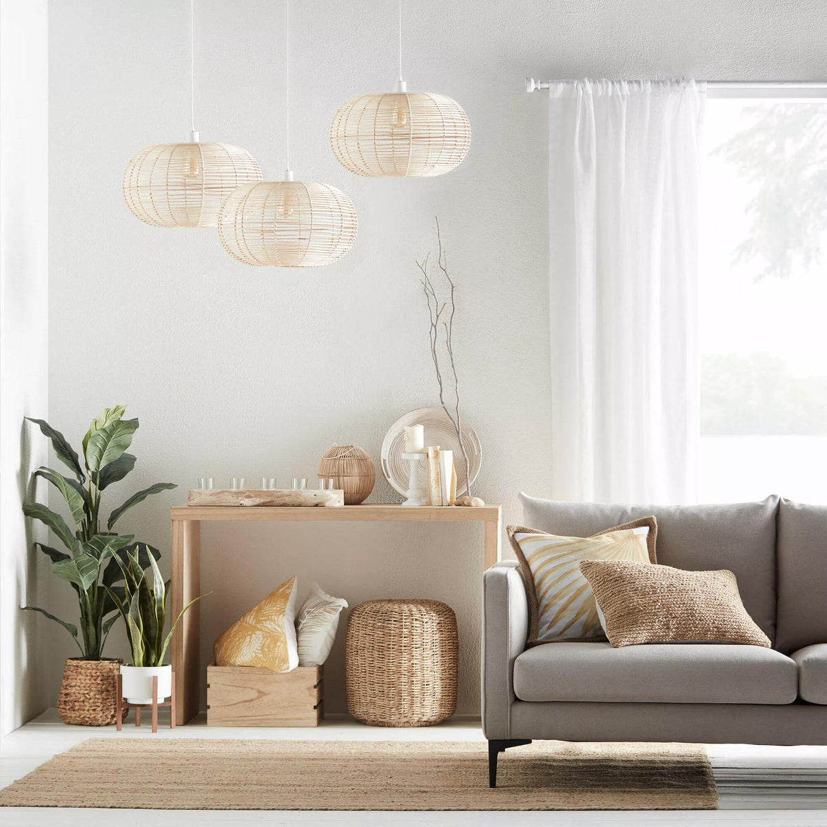 Artificial Ficus Tree in Rattan Pot - view 6
