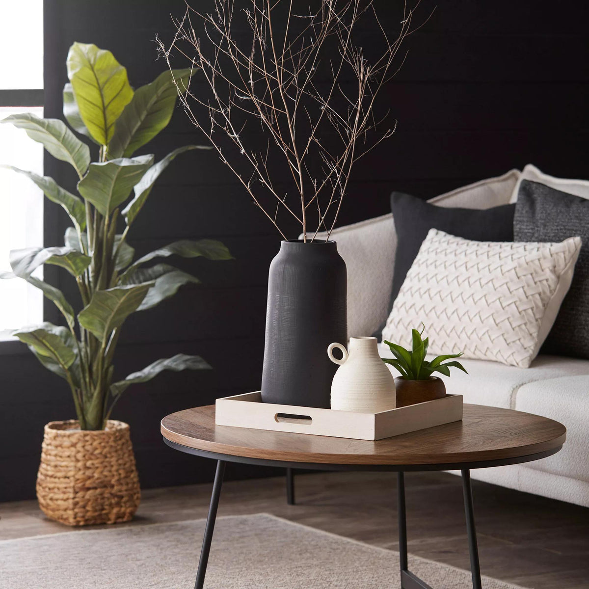 Artificial Ficus Tree in Rattan Pot - view 7
