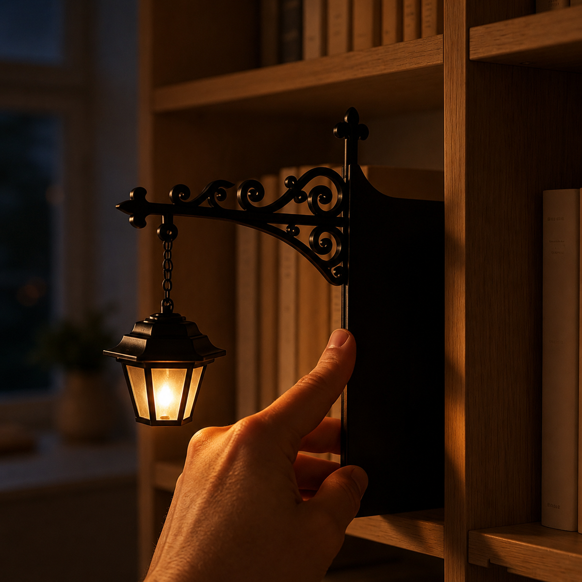 Bookshelf Bracket Lantern Night Light - view 3