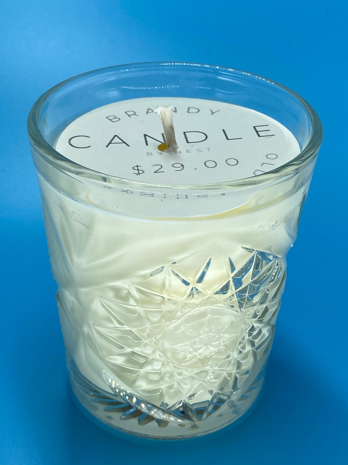 Brandy Old Fashioned Scented Soy Candle in Pressed Glass - view 3