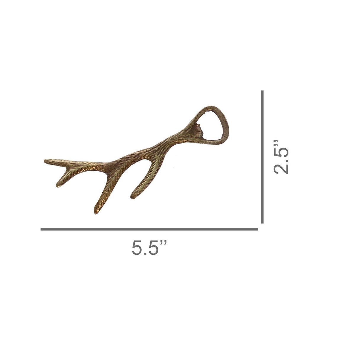 Brass-Plated Antler Bottle Opener - view 5