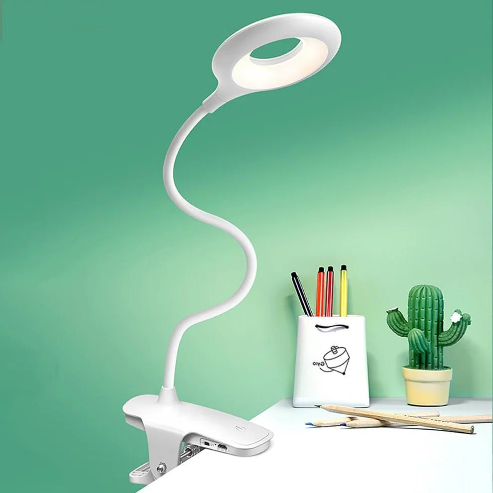 Clip-On USB LED Reading Lamp with Dimmer and Flexible Neck - view 4