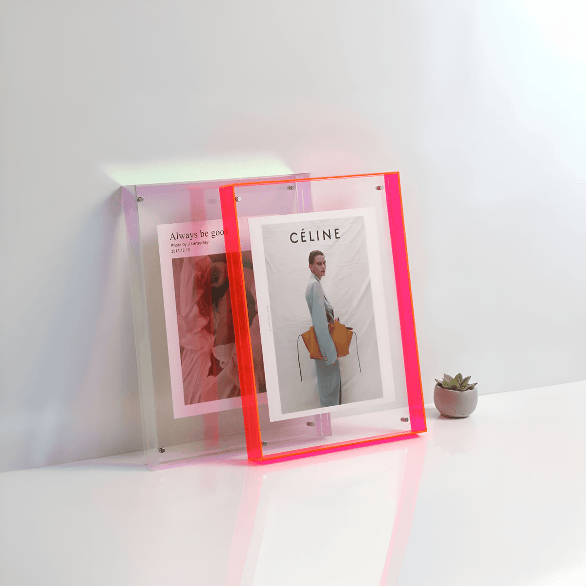 Coloured Clear Acrylic Picture Frame - view 3