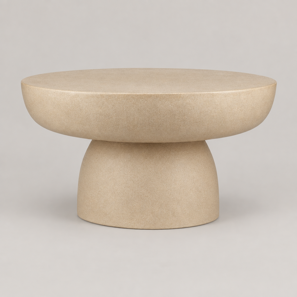 Concrete Effect Indoor Outdoor Coffee Table on a neutral background
