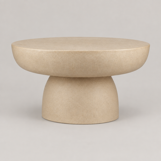 Concrete Effect Indoor Outdoor Coffee Table on a neutral background