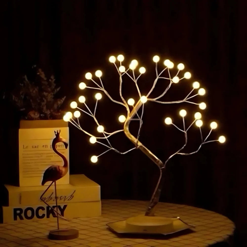 Copper Wire LED Fairy Tree Lamp - view 4
