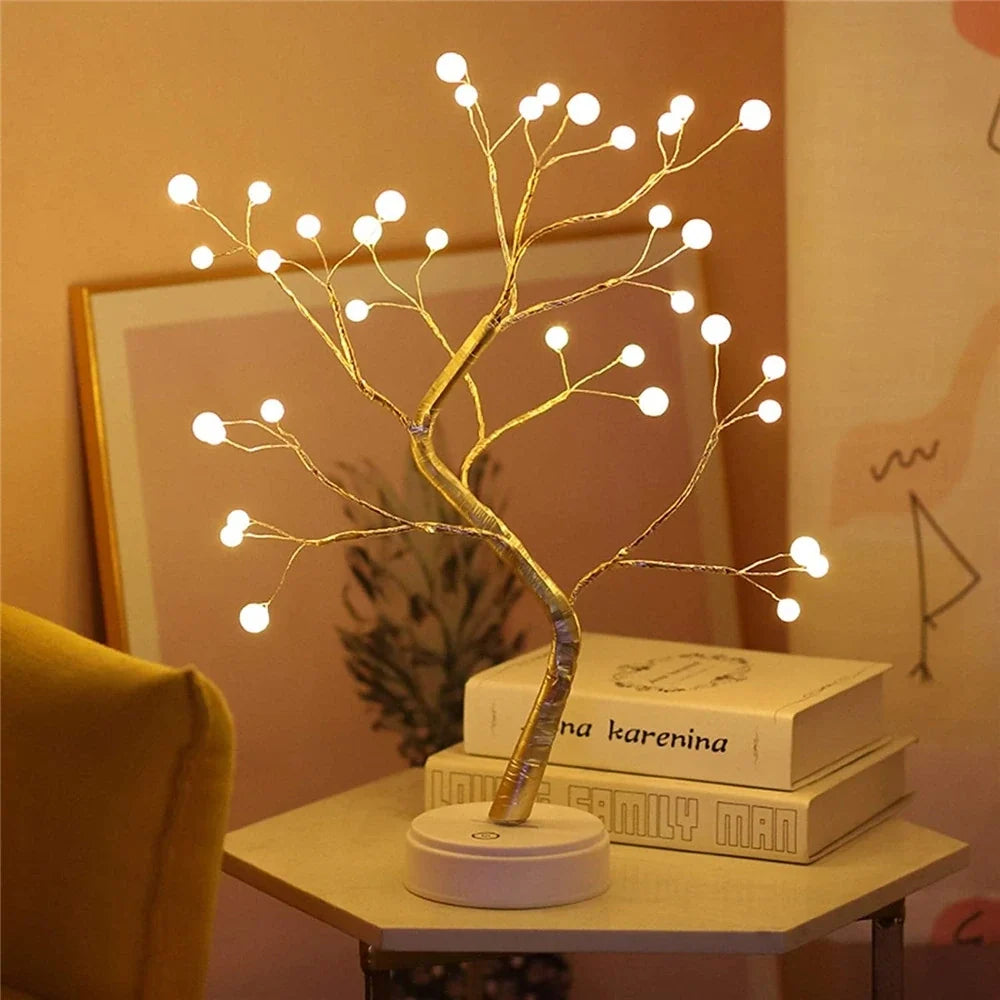Copper Wire LED Fairy Tree Lamp - view 7