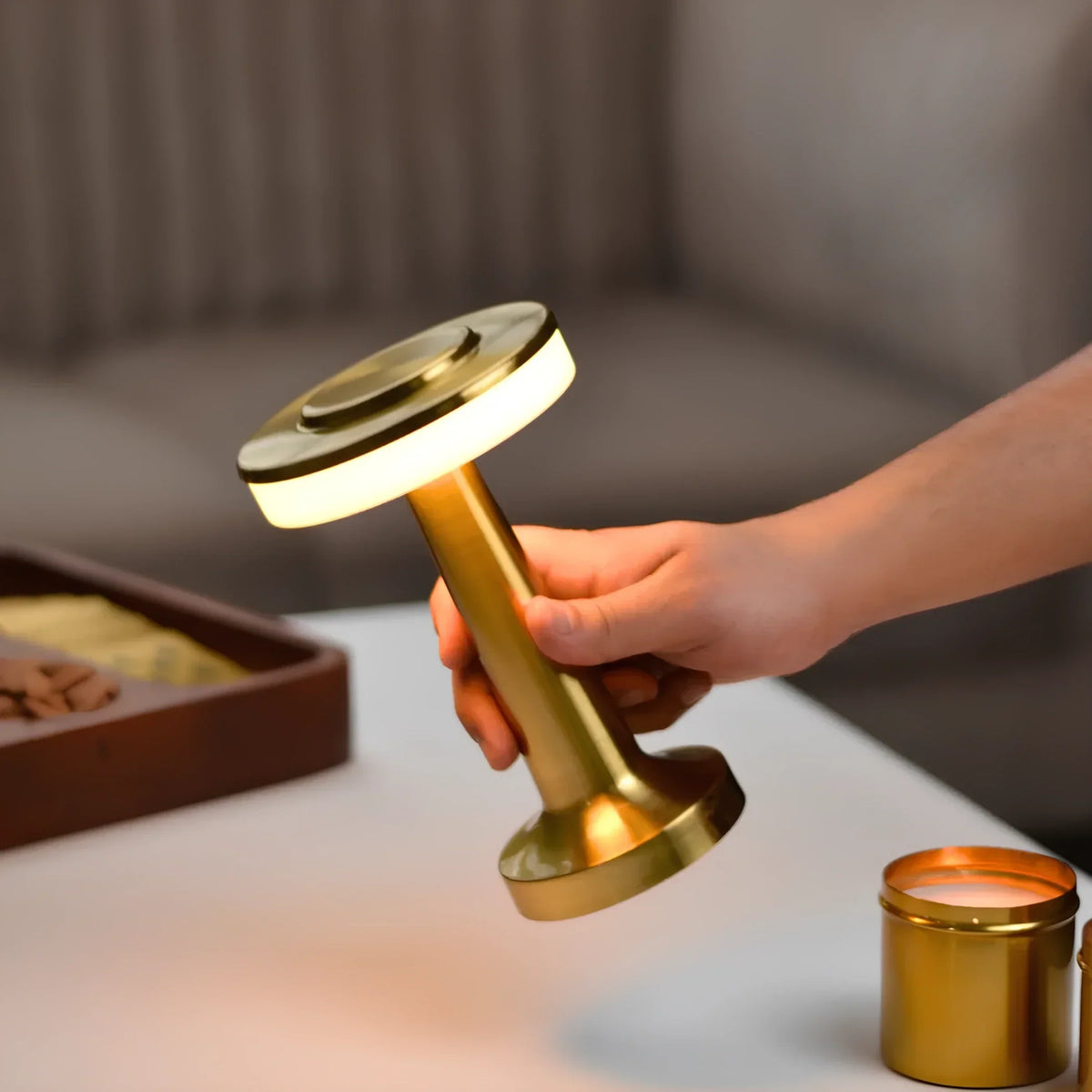 Cordless dimmable retro table lamp - view 13