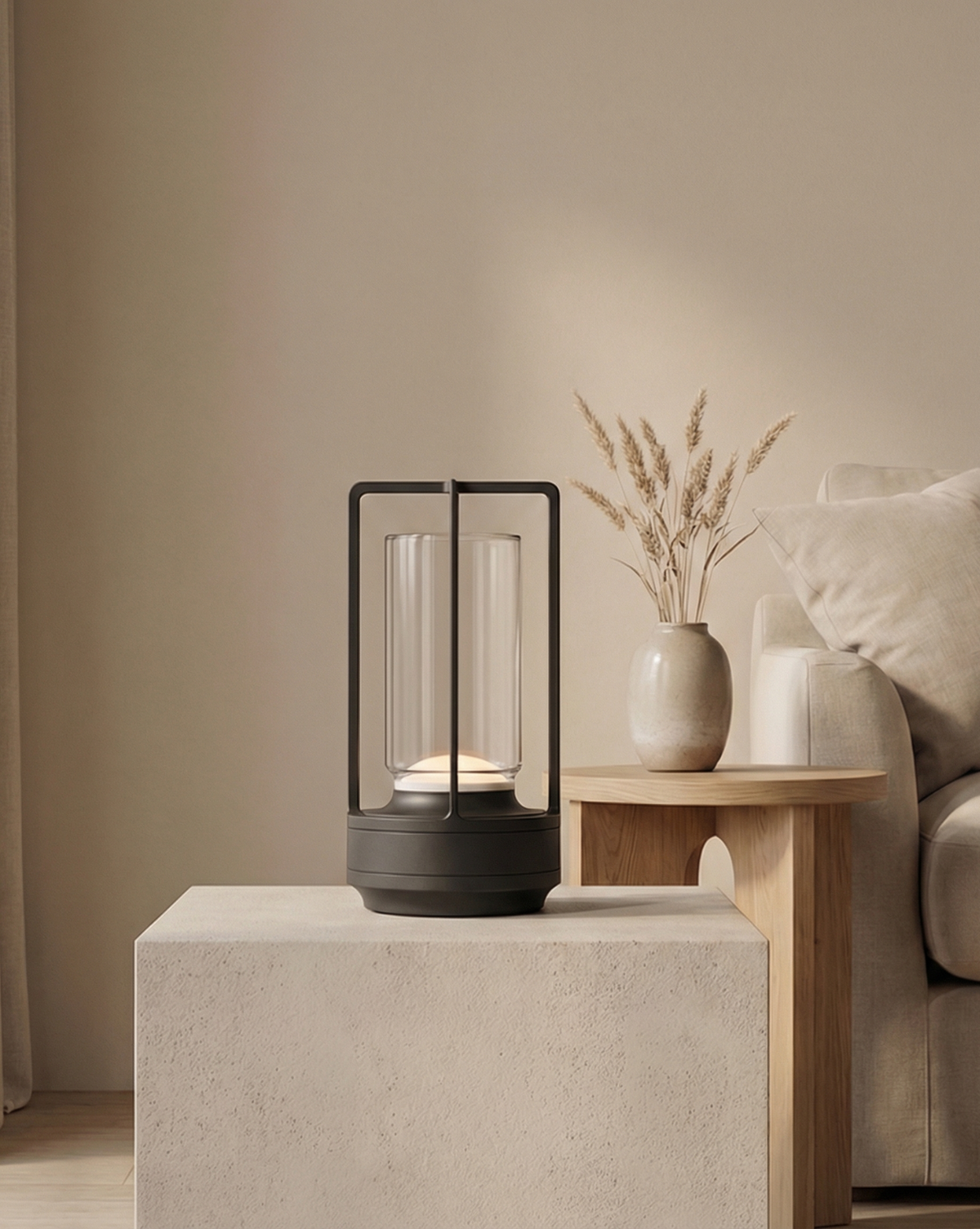 Crystal LED table lamp with aluminum base
