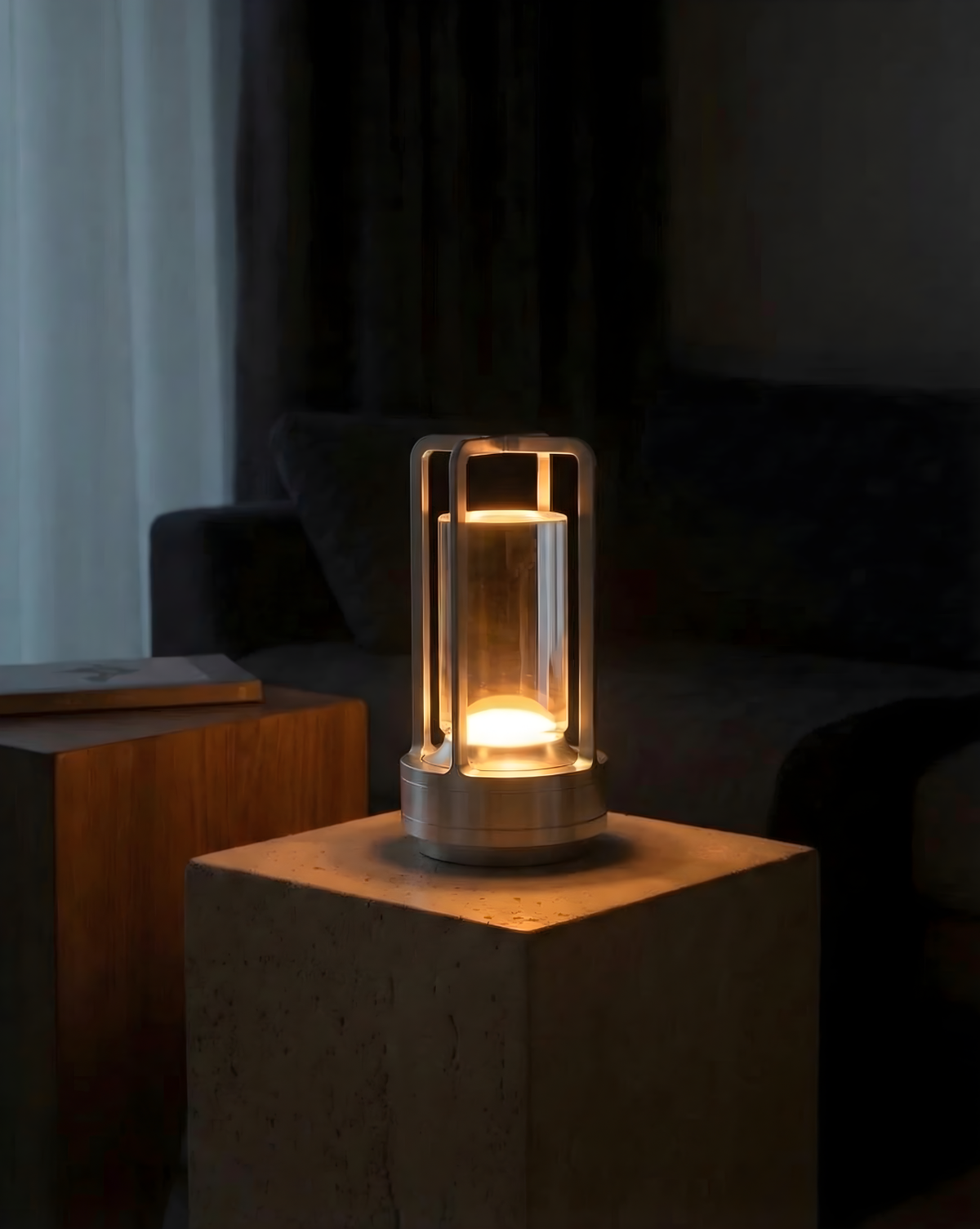 Crystal LED table lamp with aluminum base - view 12