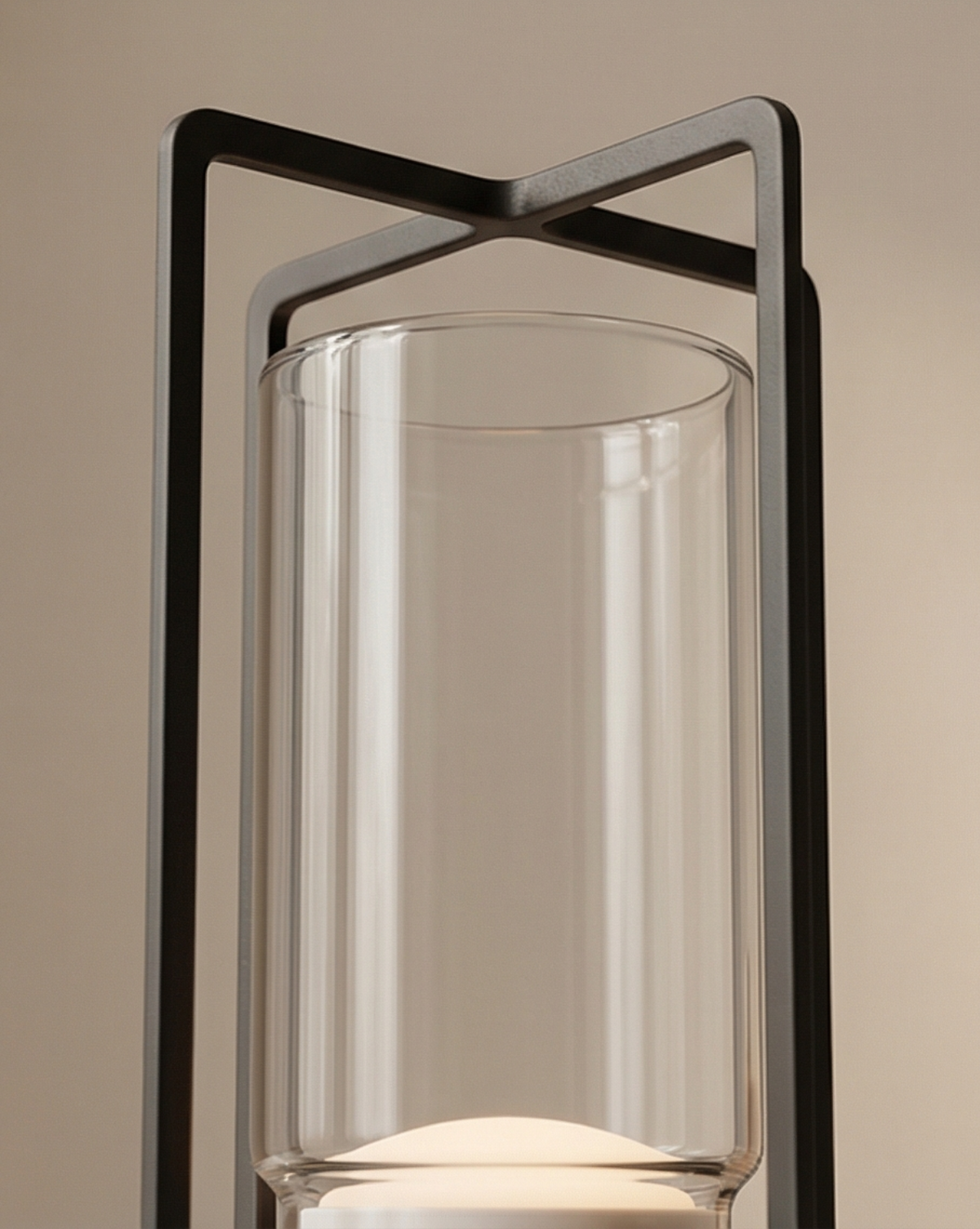 Crystal LED table lamp with aluminum base - view 2