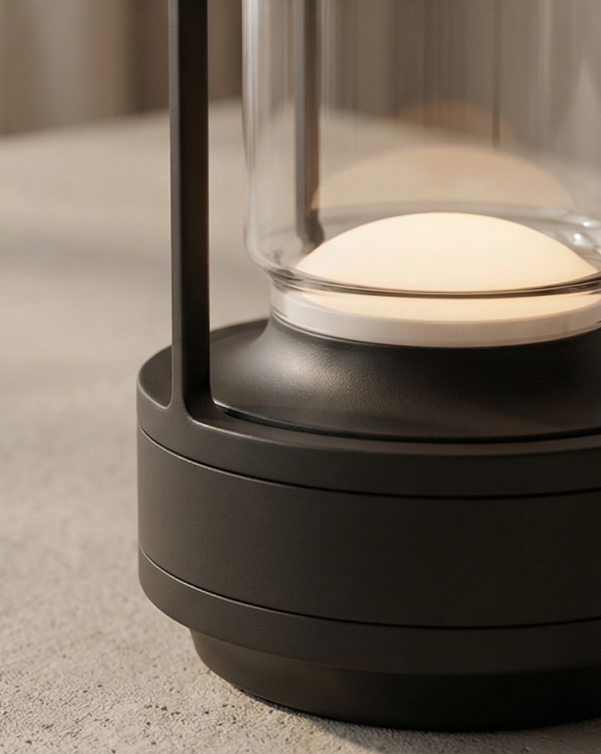 Crystal LED table lamp with aluminum base - view 3