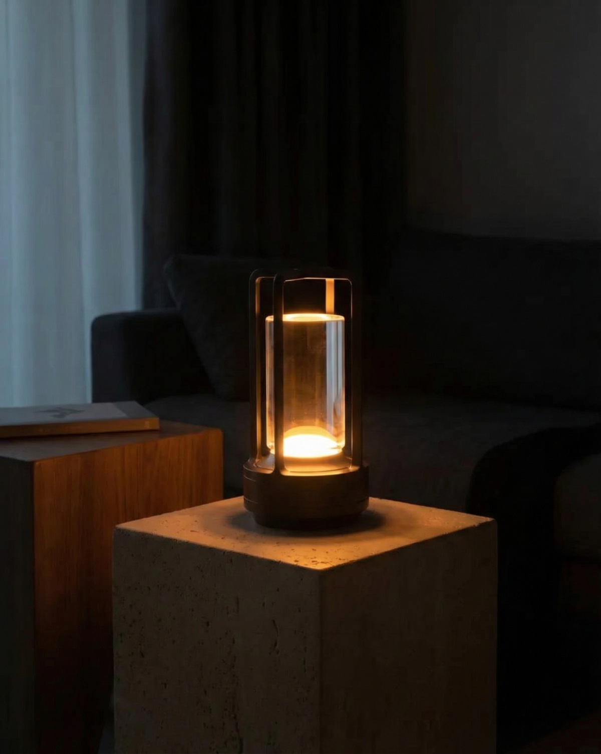 Crystal LED table lamp with aluminum base - view 4