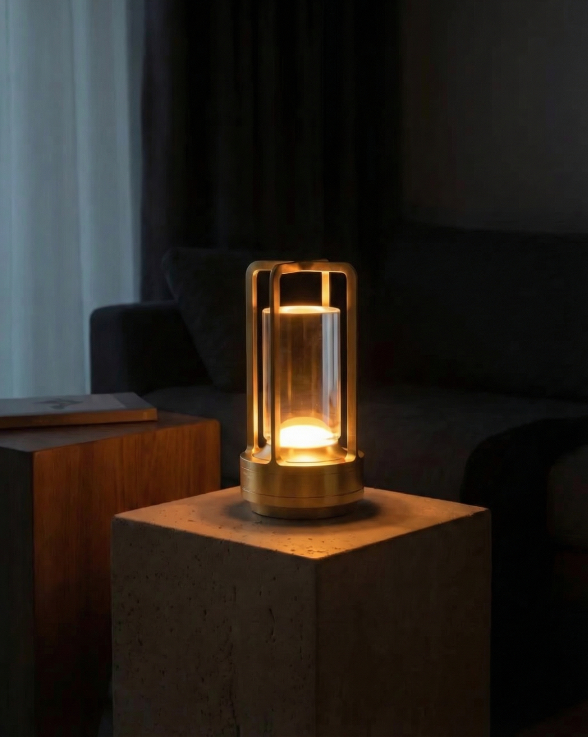 Crystal LED table lamp with aluminum base - view 8