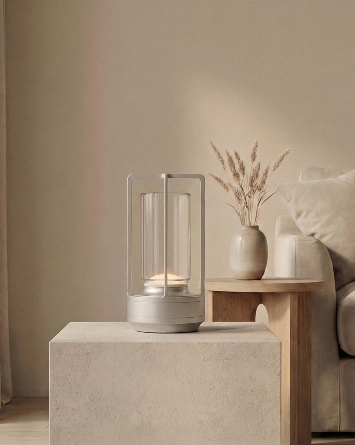 Crystal LED table lamp with aluminum base - view 9