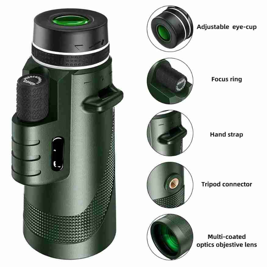 Compact 600x Zoom Monocular with Phone Adapter - view 9