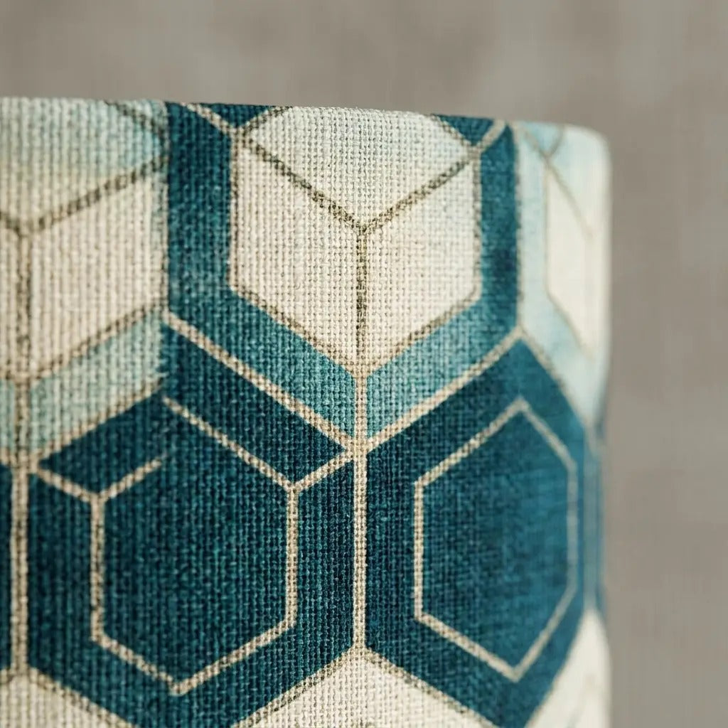 AngleGlow geometric brass table lamp