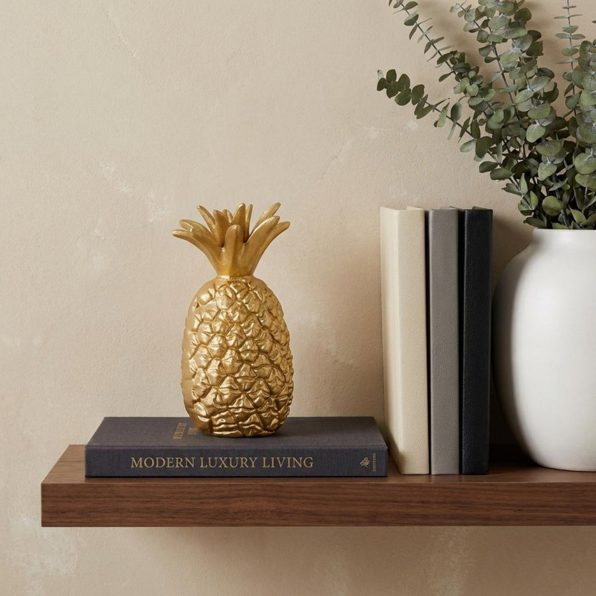 Gold Cast Iron Pineapple Sculpture - view 3