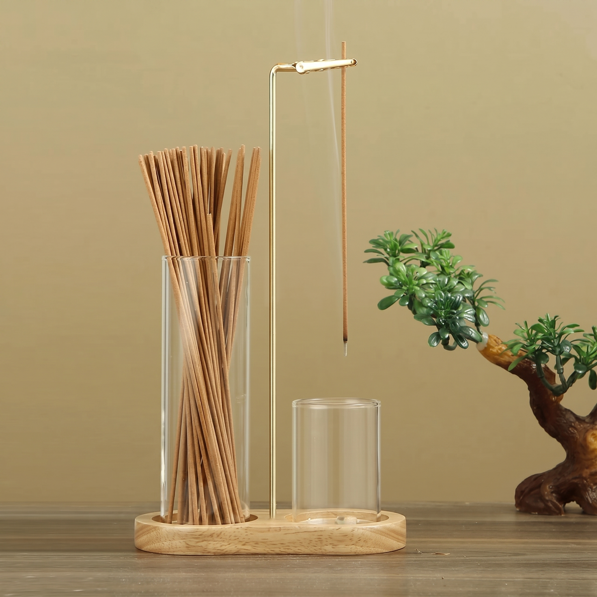 Hanging Incense Holder with Glass Ash Catcher - view 3